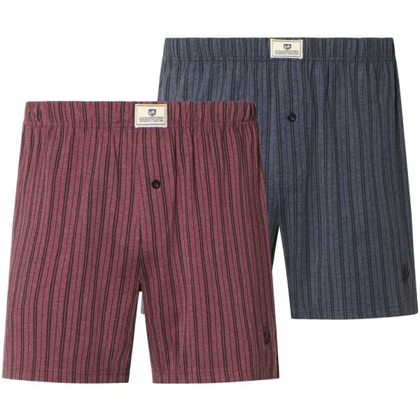Boxershorts, set van 2 THURE donkerblauw donkerrood