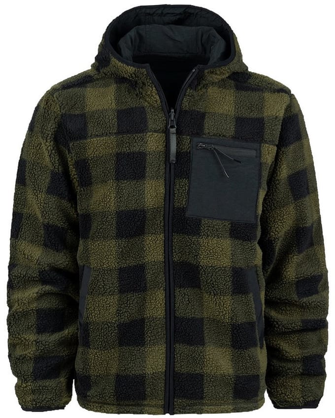 Fostex Reversible Houthakkers Sherpa Softshell Jas Zwart/Olive M