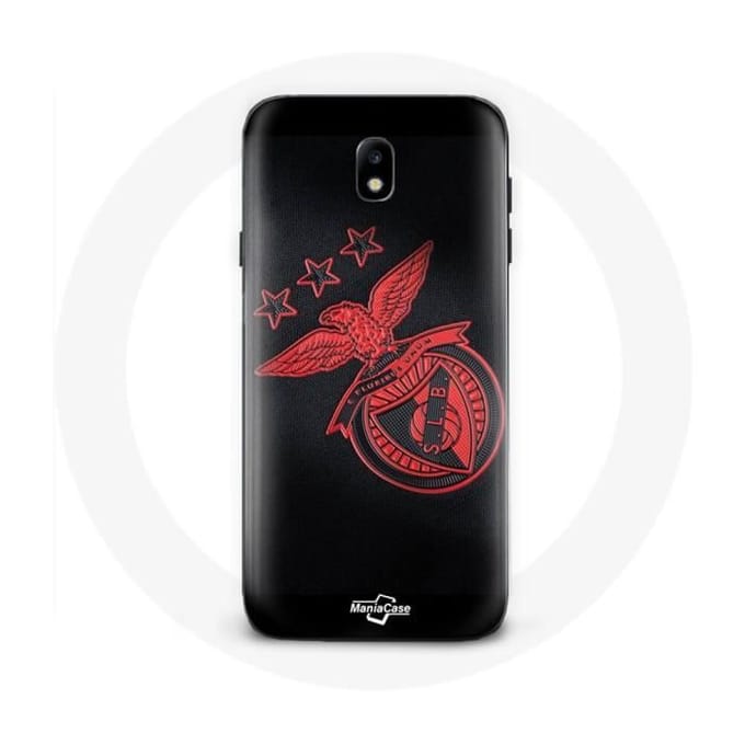 Coque - maniacase - Samsung Galaxy J7 2017 - Noir - Souple - SLB Benfica noir