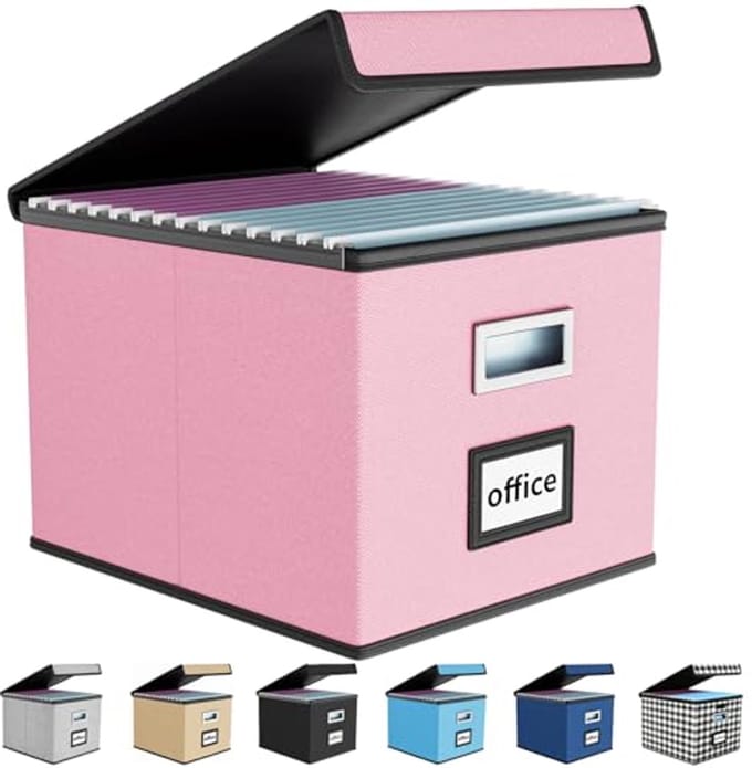 Opvouwbare Document Organizer Box met Deksel - Universele Opknoping Organisatie Doos voor Kantoor en Thuis