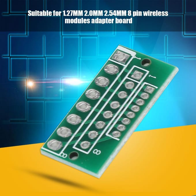 10 stuks 1.27MM 2.0MM 2.54MM 8 Pin 3 Rijen 24 Gaten Adapterbord voor Draadloze Modules