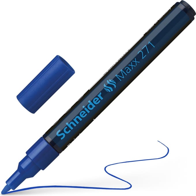 Schneider lakmarker - Maxx 271 - 1-2 mm - blauw - S-127103