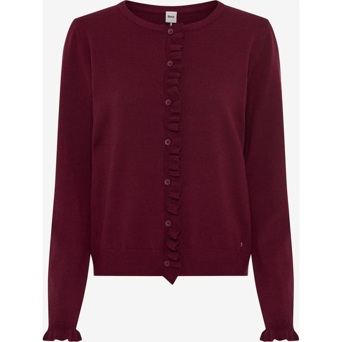Slim fit gebreid jack van mix van scheerwol en kasjmier model 'ANN'