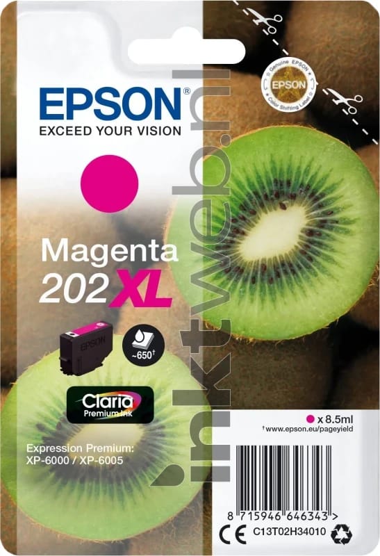 Original Ink Cartridge Epson Singlepack Magenta 202XL Claria Premium Ink Magenta
