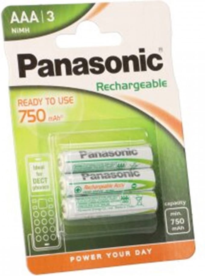 Panasonic oplaadbare AAA 750 mAh