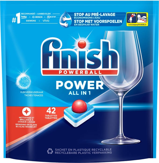 Finish Power Vlekverwijderaar Vaatwastabletten - 42 Stuks