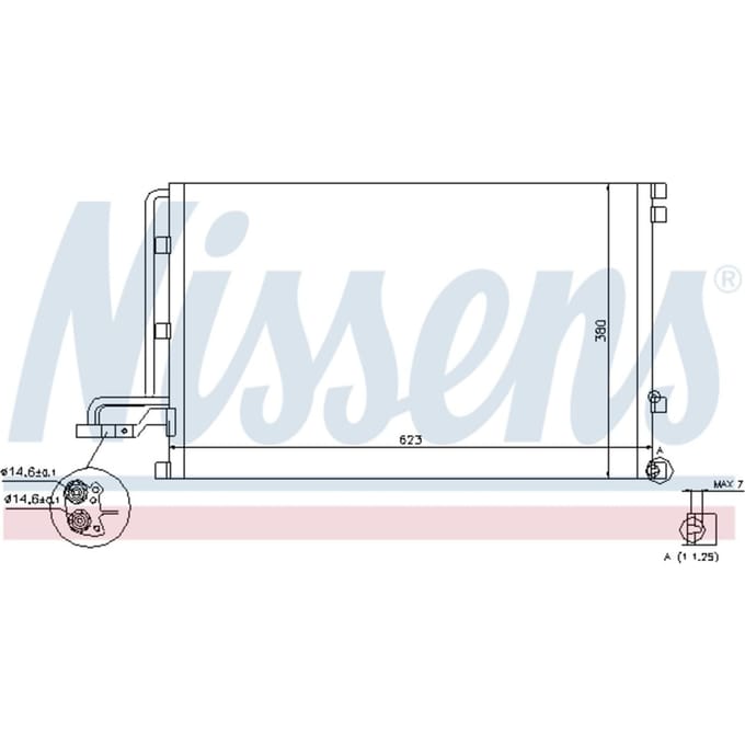 Condensator, airconditioning NISSENS 940087