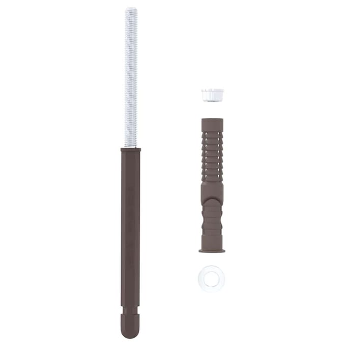 vidaXL - Vliegende - Plankbeugels - 12 - Beige - Ø10 - x - 170 - mm - Staal