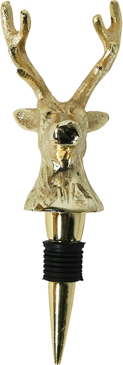 wijnstopper hert champagne goud