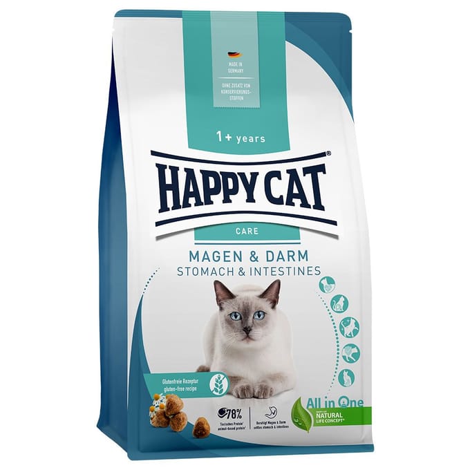Happy Cat Care Maag & Darmen Kattenvoer - Dubbelpak: 2 x 1,3 kg