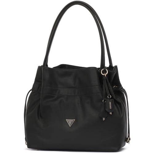 GUESS schoudertas shopper Karima Drawstring Tote Black zwart