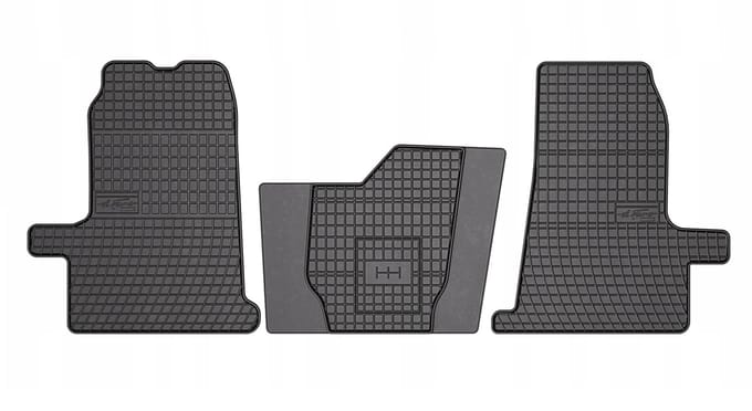 Frogum FORD Transit Mk6 (2000-2006) / Mk7 (2006-2013) - Rubberen automatten - Set van 3 - Geurloos - Perfecte pasvorm