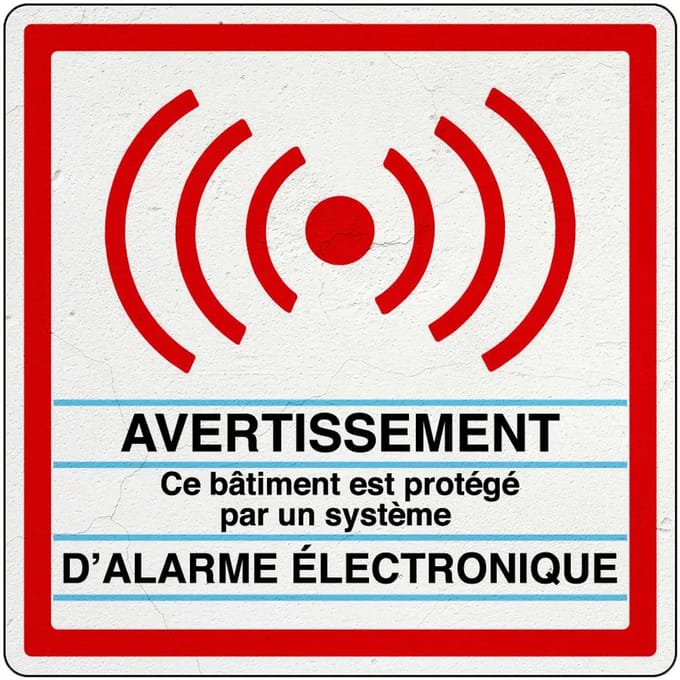 Système d'alarme électronique bord | Sign Again materiaal | 10 x 10 cm