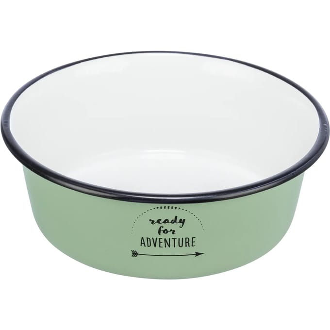 Trixie Bowl enamel/stainless steel 0.9 l/ø 17 cm green