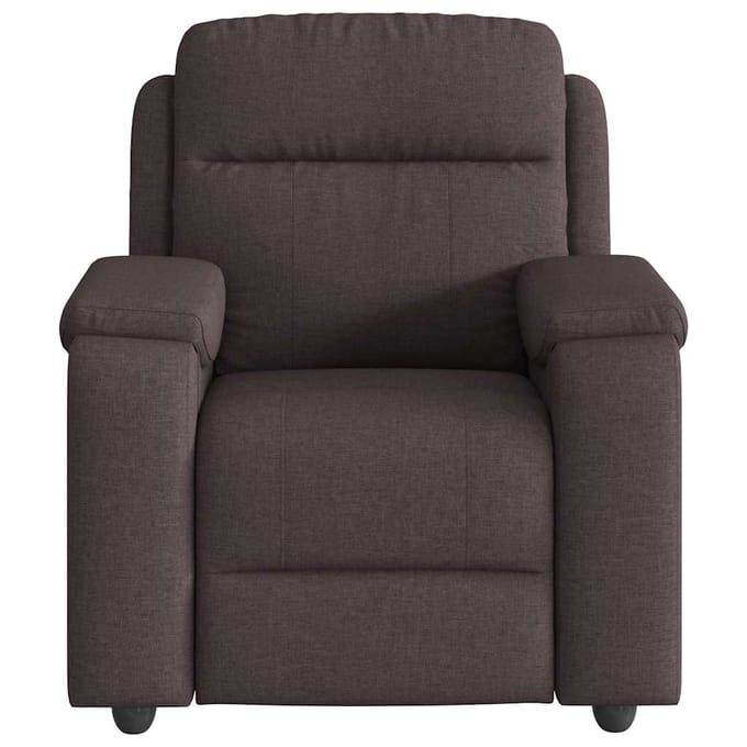 vidaXL - Fauteuil - verstelbaar - stof - donkerbruin