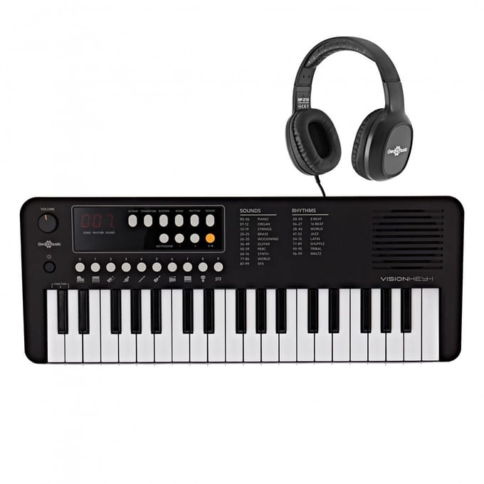 VISIONKEY-1 Draagbaar Minikeyboard met 37 Toetsen en Hoofdtelefoon