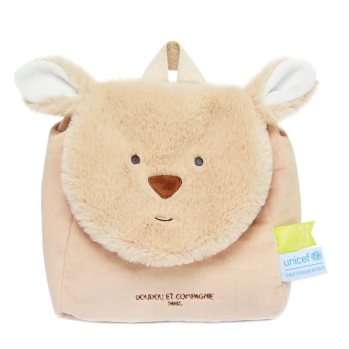 Doudou et Compagnie Kangoeroe Rugzak Beige - UNICEF - Vanaf 18 Maanden