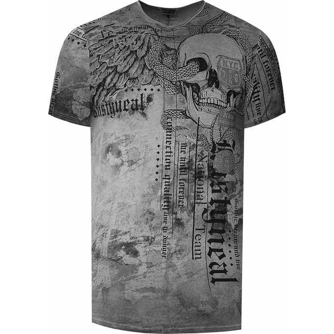 Biker T-shirt met all-over print