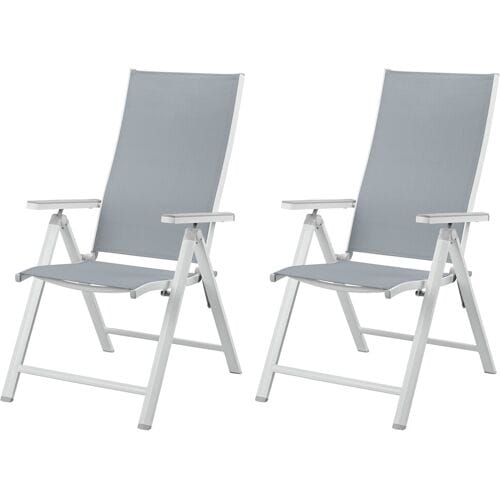 LIVARNO HOME Set van 2 verstelbare tuinstoelen Houston