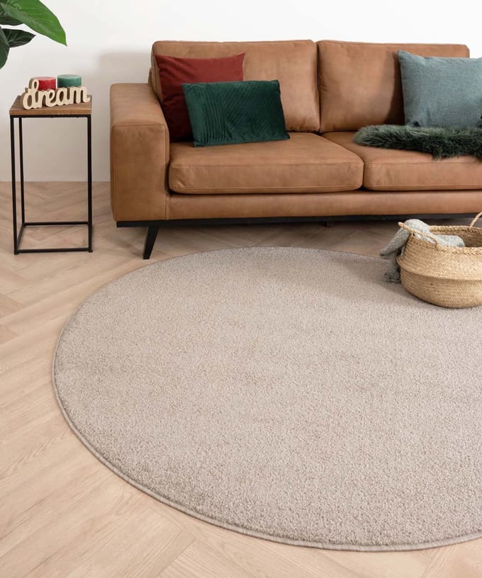 Rond vloerkleed - Fine beige 200