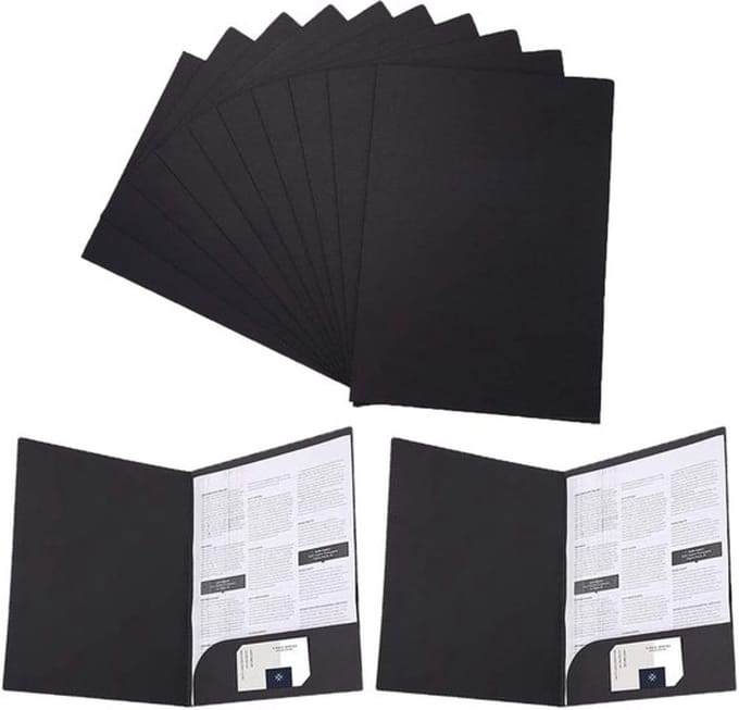 Allecto - Documentenmap - A4-presentatiemap - 12 stuks - zwart