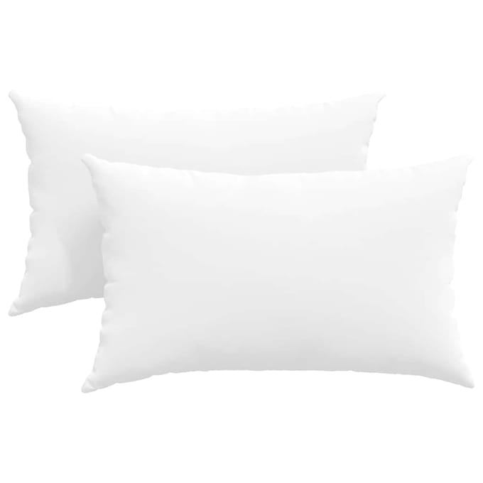 vidaXL - Zitkussens - 2 - st - Stof - Wit - 50 - x - 30 - cm