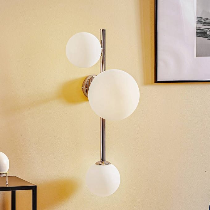 ALDEX Wandlamp Dione, 3-lamps, chroom