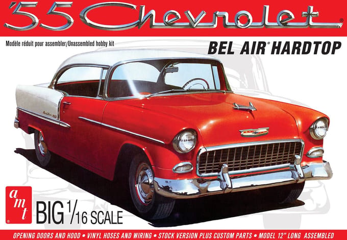 AMT Modelbouwpakket Militaire voertuigen - 1452 1955 Chevy Bel Air Hardtop Car Plastic - 1:16 - Modelbouw