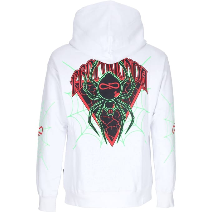 Herenhoodie Triangle Web Hoodie Wit