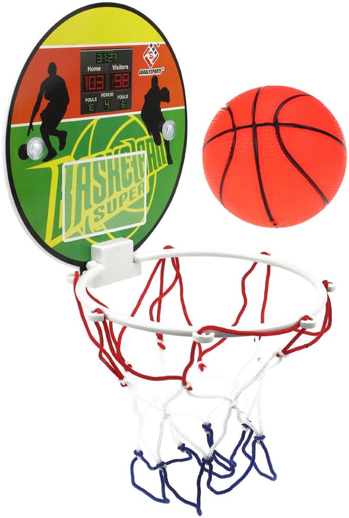 Toi-Toys Mini Basketball Set with Ball and Suction Cups