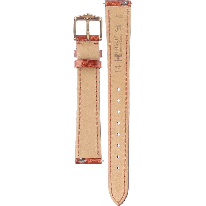 Hirsch 18900870-1-14 Genuine Croco Horlogeband