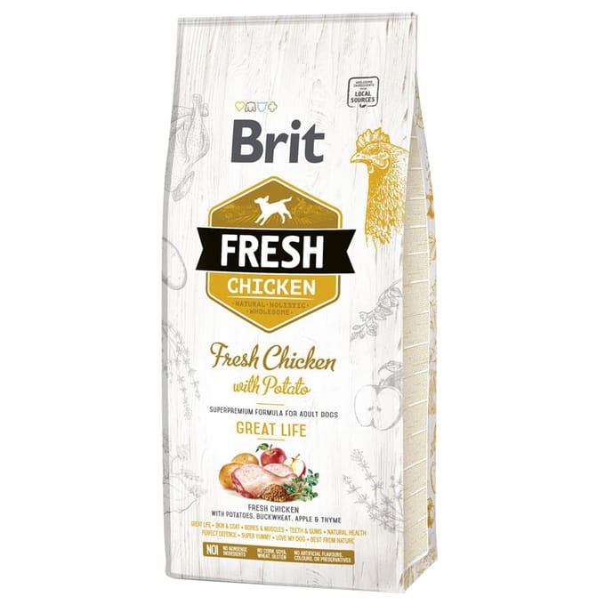 Brit Fresh Chicken & Potato Adult Great Life 12 kg - Hond