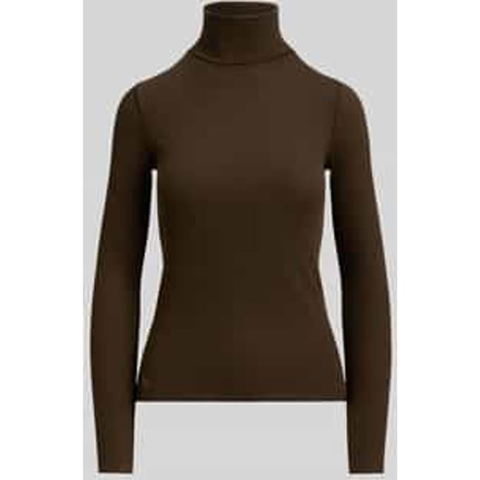 Slim fit coltrui van mix van katoen en lyocell
