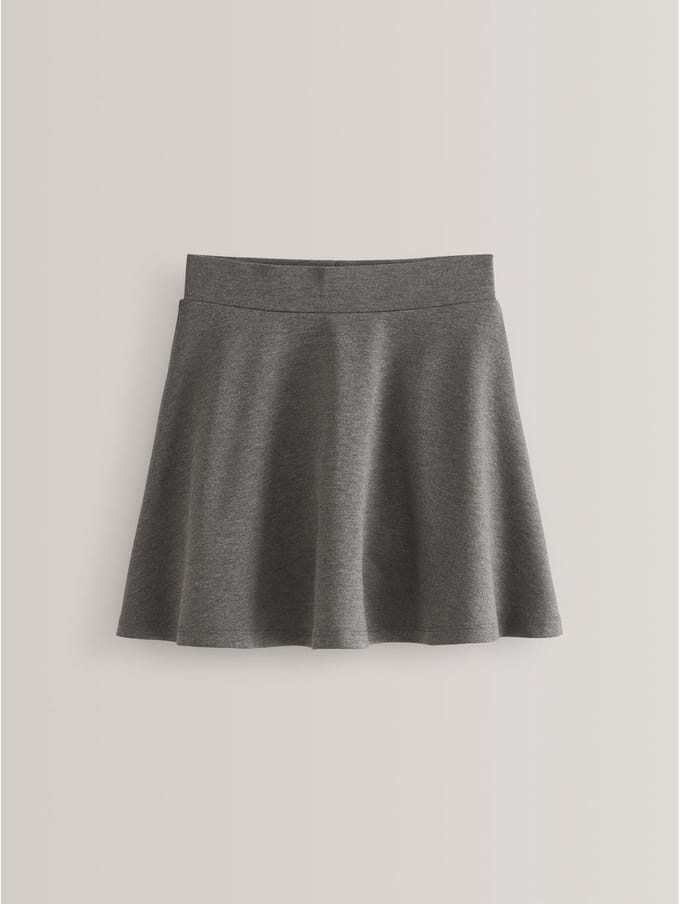 Next - Meisjes - Aantrekskirt voor school met jersey stretch - Grijs