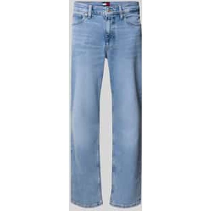 Straight fit jeans van katoenmix