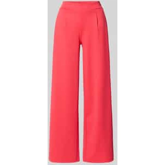Wide fit broek met elastische band model 'KATE'