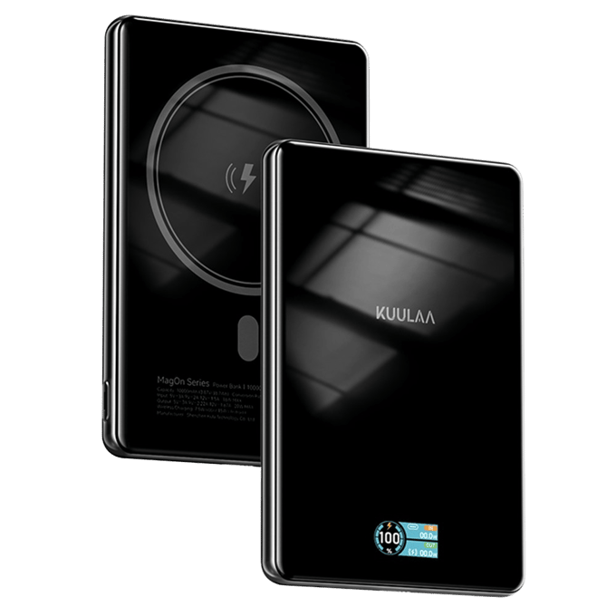 Kuulaa Sleek Display MagSafe Powerbank 10.000mAh Zwart