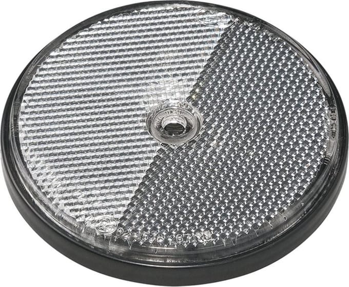 ProPlus Reflector rond - schroefbevestiging - wit - Ø 80 mm - E-keur