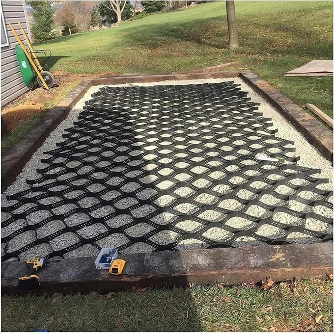 Grindrooster - Grindstabilisator Bodemrooster - Opritten Stabiliseren - Hoge Belastbaarheid - 1 x 10 m - Zwart