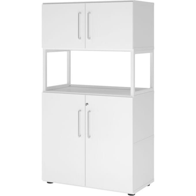 FlexWall | 4 OH | 2x deuren + frame | met verstelbare poten - Wit/Wit