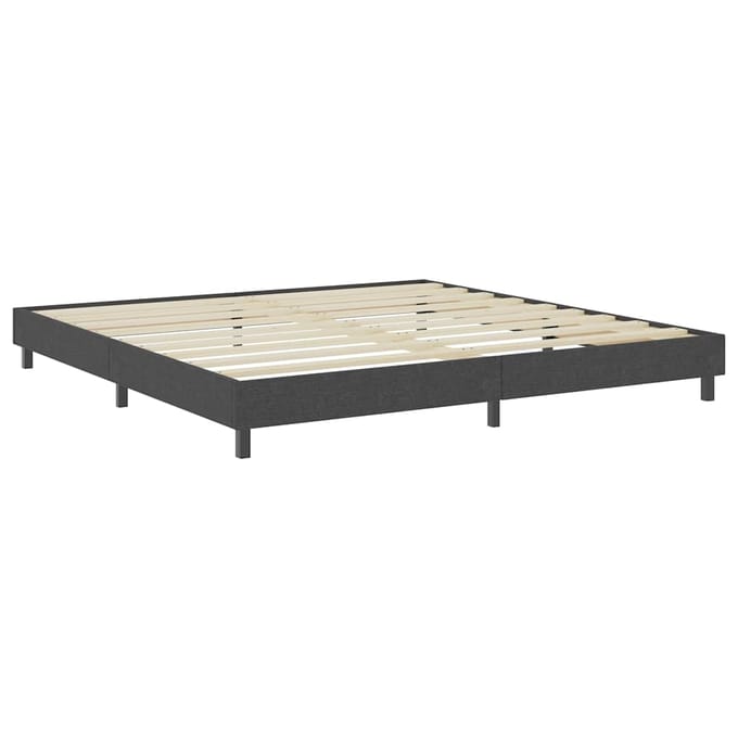 vidaXL - Boxspringframe - stof - grijs - 200x200 - cm