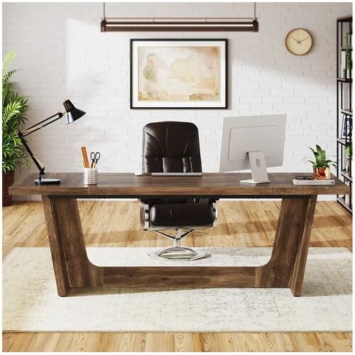 Tribesigns Computerbureau, 180 x 79 x 75 cm Laptopbureau, Studietafel, Laptoptafel