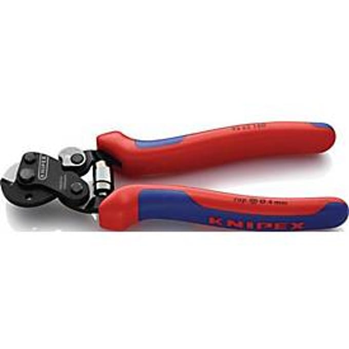 Staalkabelschaar L.160 mm, gepolijst, met meercomponentenbekleding, KNIPEX
