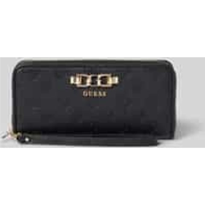 GUESS portemonnee Anise SLG Zip Around Wallet Black Logo zwart