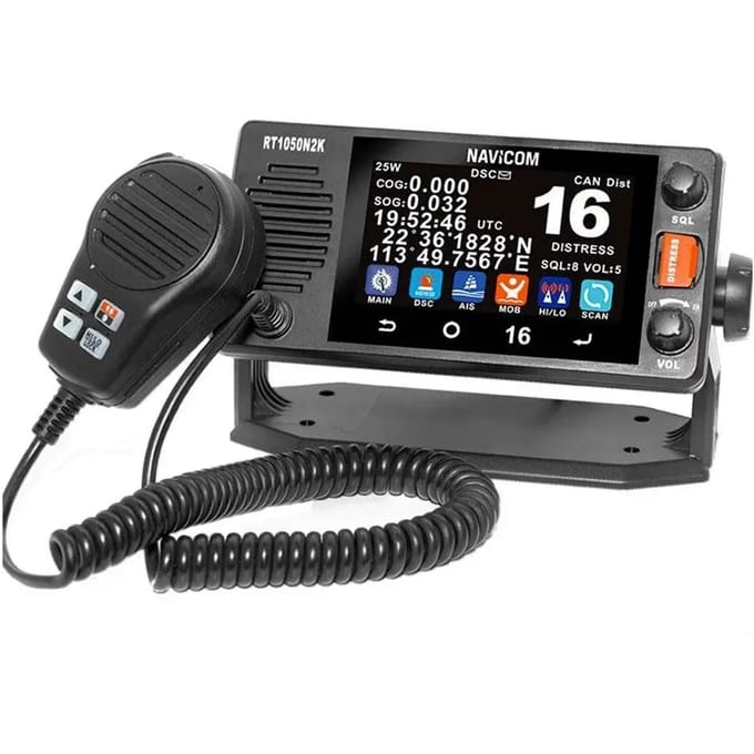 Vaste Vhf met touch screen en ontvanger ais Navicom NMEA2000 25 w