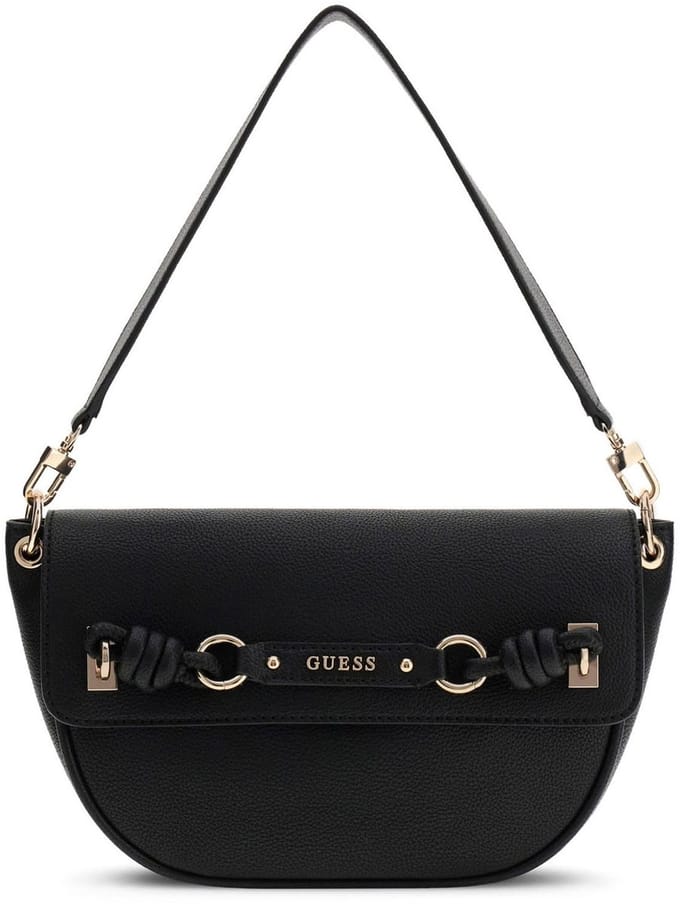 GUESS schoudertas Camelia Flap Shoulder Bag Black zwart
