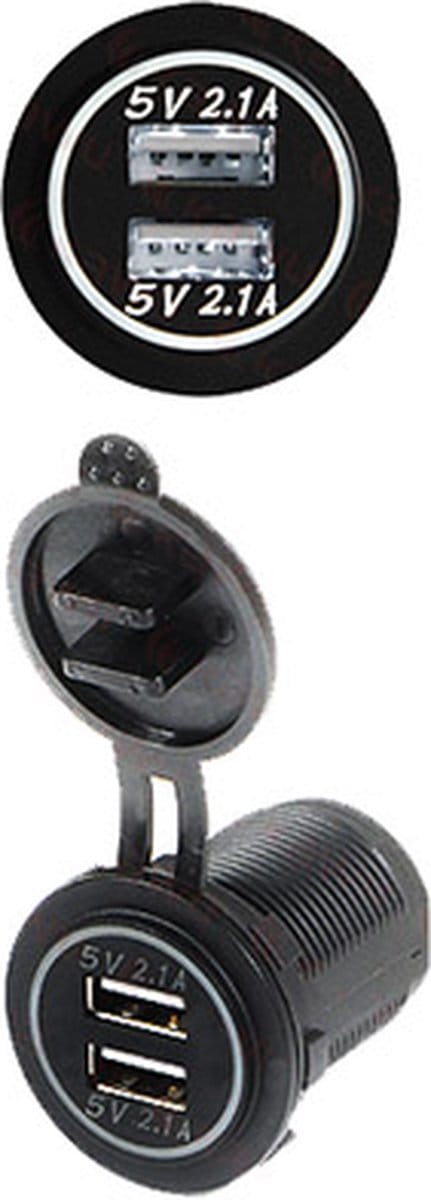 Dubbele USB inbouwsocket