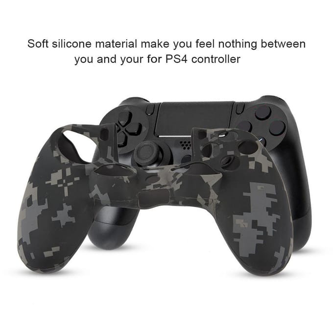 Housse en Silicone Souple Étui Anti-poussière Couvre Poignée Pour Manette PS4 Gris gris