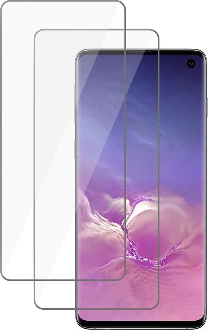 Screenprotector geschikt voor Samsung Galaxy S10 - Flexibele Full Screen Protector - 2 Stuks