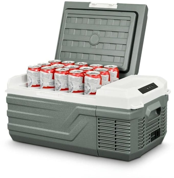 Koelbox - Elektrische Koelbox 12 en 230 Volt - Koeltas Auto - Grijs